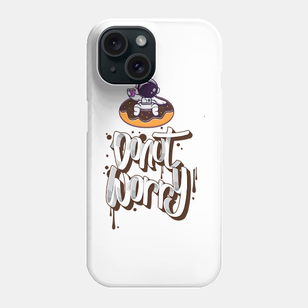 astronaut donut worry Phone Case by Transcendexpectation