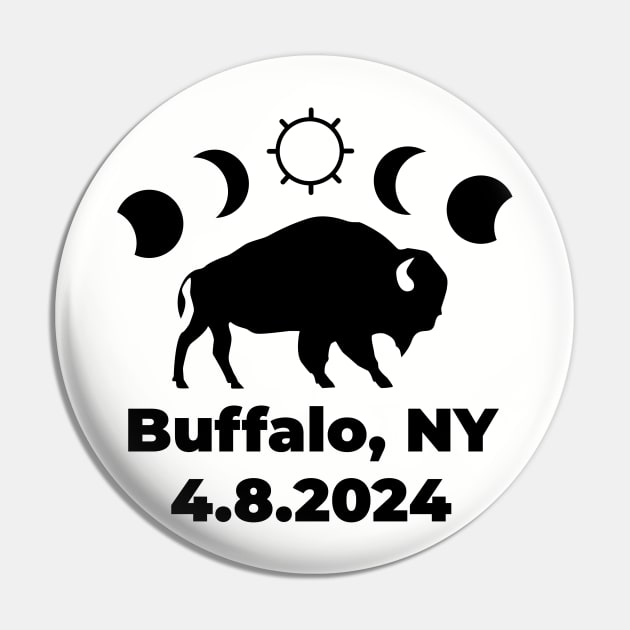 Buffalo Total Solar Eclipse 2024 Pin by KatelynDavisArt