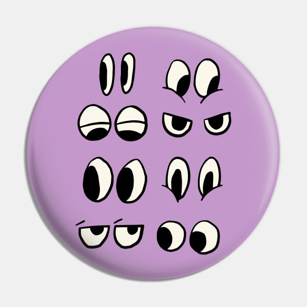 Cartoon Eyes Pin by JunkyDotCom