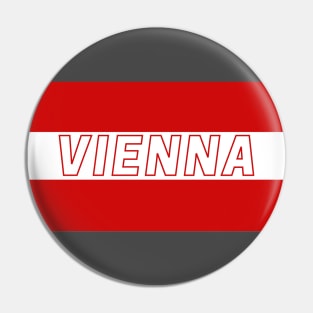 Vienna City Austria Flag Colors Stripes Pin