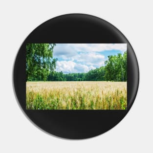 Gold wheat field Pin