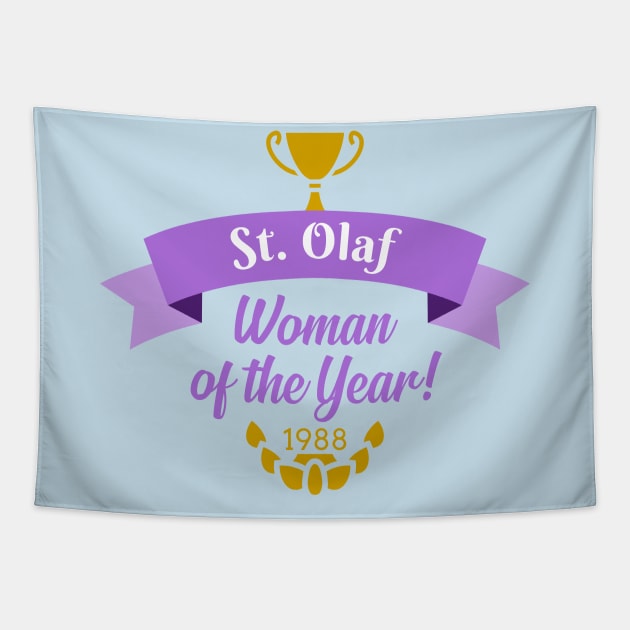 St. Olaf Woman of the Year Tapestry by Everydaydesigns