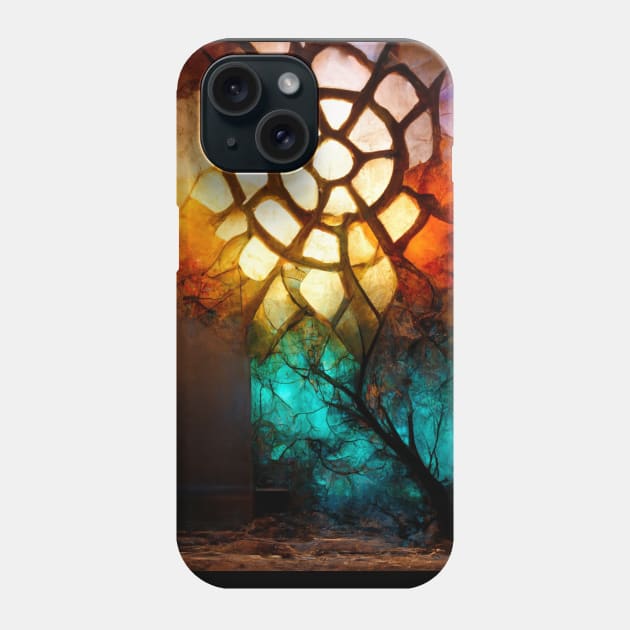 Alcohol Ink Dreamcatcher Boho Phone Case by Moon Art