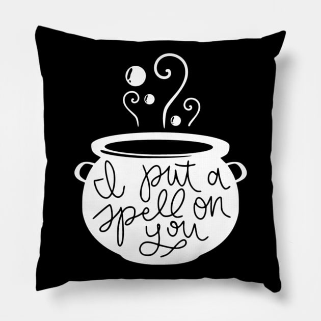 I'll put a spell on you witch cauldron Pillow by Peach Lily Rainbow