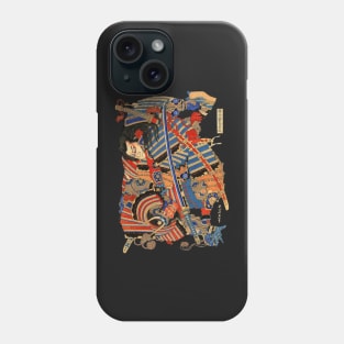 Katsushika Hokusai -samurai fight Phone Case