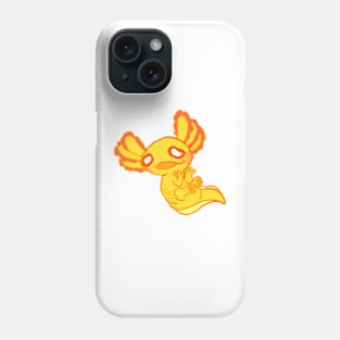 Gold albino axolotl mud puppy shirt Phone Case