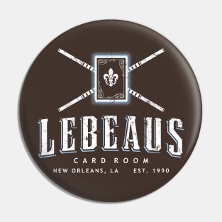 Lebeau's Card Room - New Orleans, LA - Distressed Pin