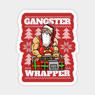 Gangsta Gangster Rap Christmas Theme - Ugly Christmas Hip Hop themed for the Holiday Season Magnet