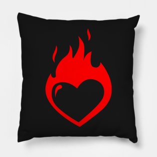 Flaming Heart Pillow