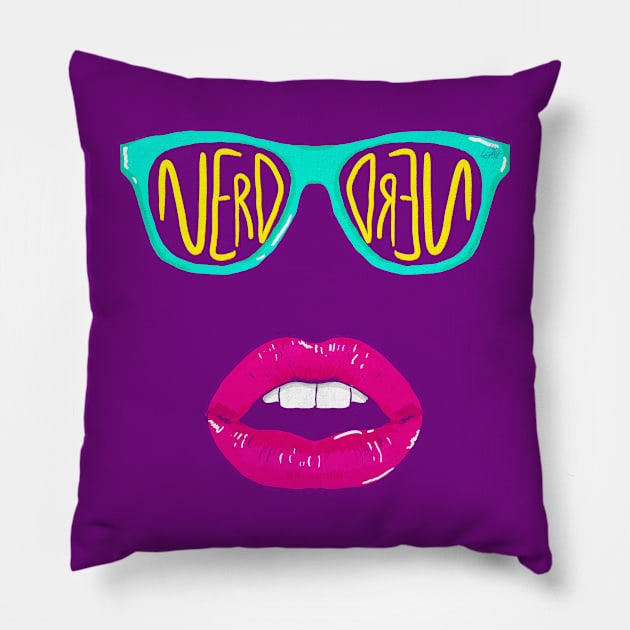 Nerd Pillow by Lhollowaydesign