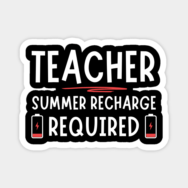Summer Break Tired Teacher Magnet by The WYLD Tribe