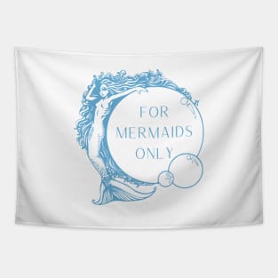 For mermaids only vintage graphic design shirt Tapestry