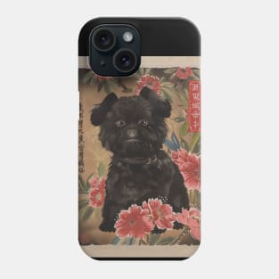 Affenpinscher Dog Portrait Edo Period Japan Style Phone Case