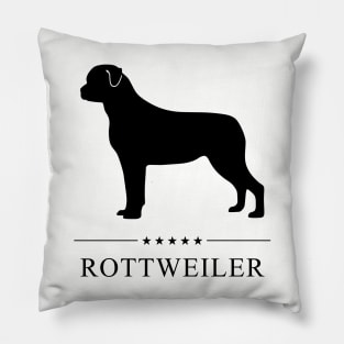 Rottweiler Black Silhouette Pillow