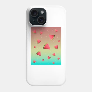 Watermelon slices pattern illustration Phone Case