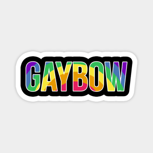 Gaybow Rainbow Word Gay Pride Month t-shirt Shirt Tee Gift Magnet