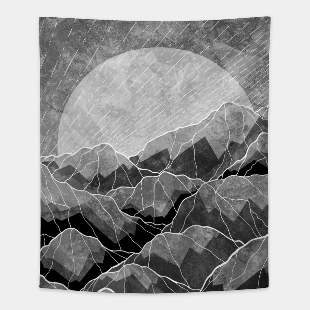 Mountains of silver and grey
