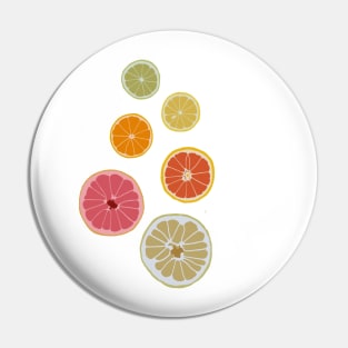 Citrus Fruits Pattern Pin