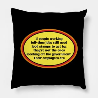 Myth Of Welfare Queen - Food Stamps Pillow