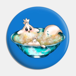 Dumplings relaxing in a soup spa Pin