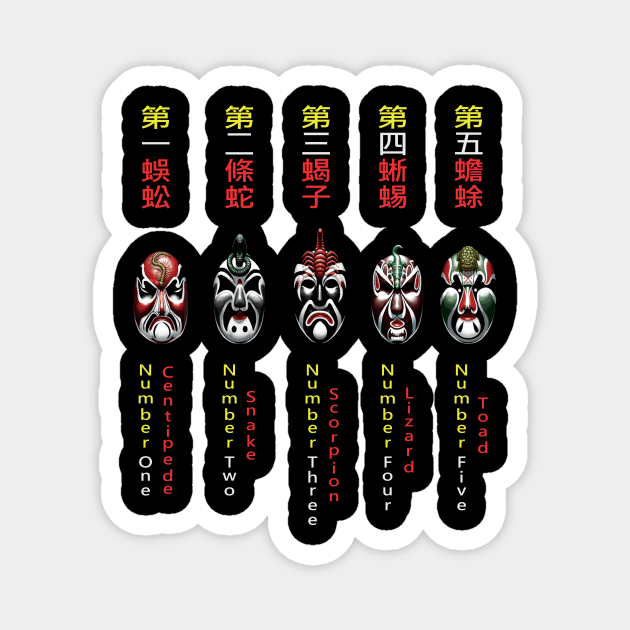 5 Deadly Venoms Magnet by BoneArt