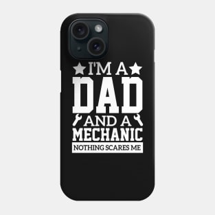 technician i'm a dad and a mechanic cool repair quote handyman car Phone Case