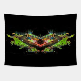 Trippy Tribal Art Burning Heart Tapestry