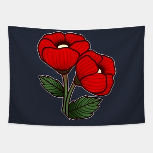 Red Poppies Tapestry