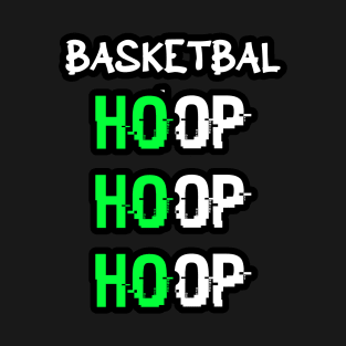 Basketball Ho Ho Ho Hoop Hoop Hoop Green T-Shirt