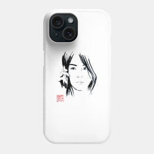 chinese woman phoning Phone Case