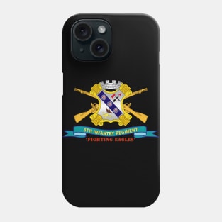 8th Infantry Regiment - Fighting Eagles w Br - Ribbon X 300 Phone Case