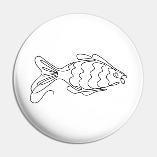 Continuous one line art drawing fish Pin