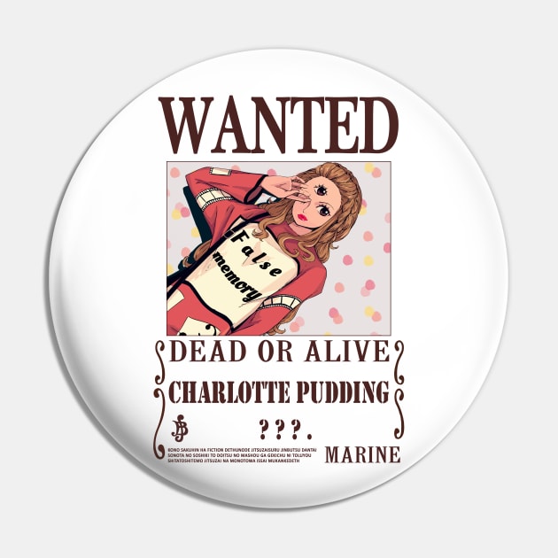 Charlotte Pudding One Piece Wanted Pin by Teedream