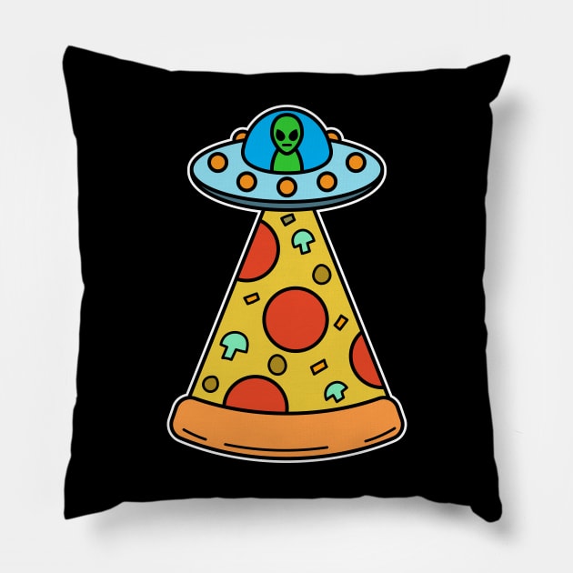 Alien Pizza Pillow by rudypagnel