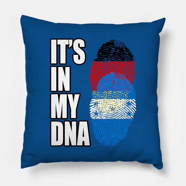 German and Honduran Mix DNA Heritage Pillow by Just Rep It!!