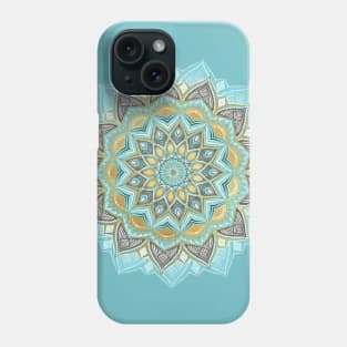 Cyan & Golden Yellow Sunny Skies Medallion Phone Case