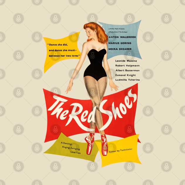 The Red Shoes Movie Poster by MovieFunTime