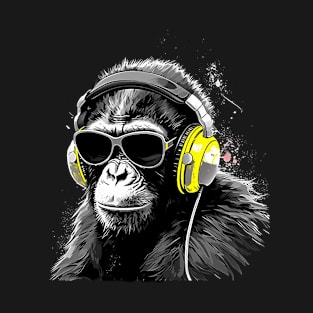 Cool summer monkey ape dj design T-Shirt