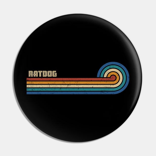 Ratdog - Retro Sunset Pin by Arestration