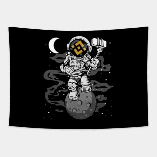 Astronaut Selfie Binance BNB Coin To The Moon Crypto Token Cryptocurrency Wallet Birthday Gift For Men Women Kids Tapestry