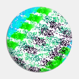 Sponge Print Green/Teal/Black Pin