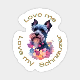 Schnauzer Splendor: Celebrate the Charm of Schnauzers with this Captivating Design! Magnet