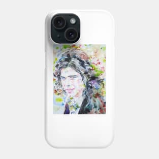 NICK DRAKE watercolor portrait .2 Phone Case