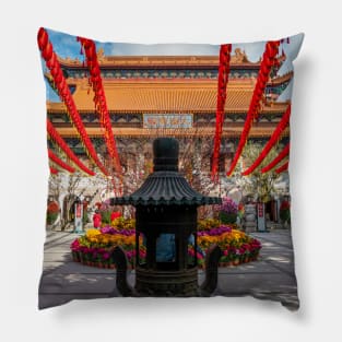 Po Lin Monastery, Lantau Island, Hong Kong Pillow
