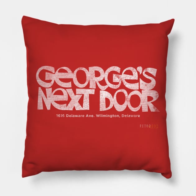 George's Next Door! Pillow by Retro302