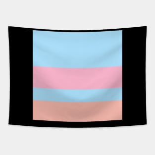 A lovely unity of Powder Blue, Soft Blue, Little Girl Pink, Very Light Pink and Pale Rose stripes. - Sociable Stripes Tapestry