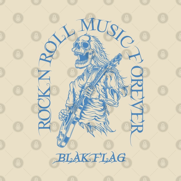 Black Flag /// Skeleton Rock N Roll by Stroke Line