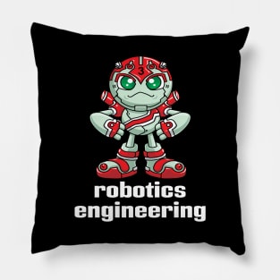 Robotics Engineering Cartoon Engineer Robots Pillow