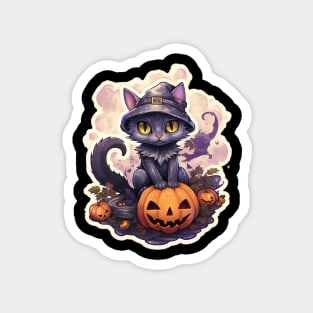 Cute Halloween Cat Magnet