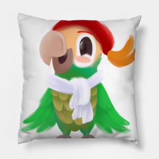 Cute Parrot Drawing Pillow